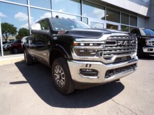 2025 Black RAM 3500 Longhorn showroom