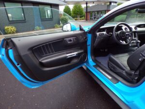 Blue-ford-mustang-ecoboost-showrrom