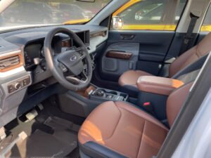 Ford Maverick White Interior Showroom